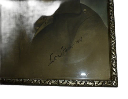 Ingelijst portret Belgische soldaat  1937