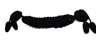 Zwart koord voor op de borst van de rouwmantel