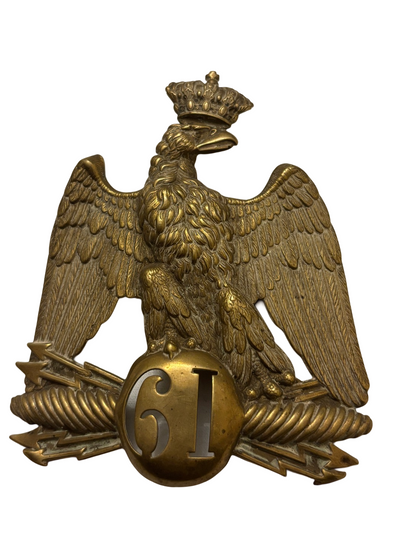 Franse shakohelmplaat 61 Régiment d’Infanterie M1860
