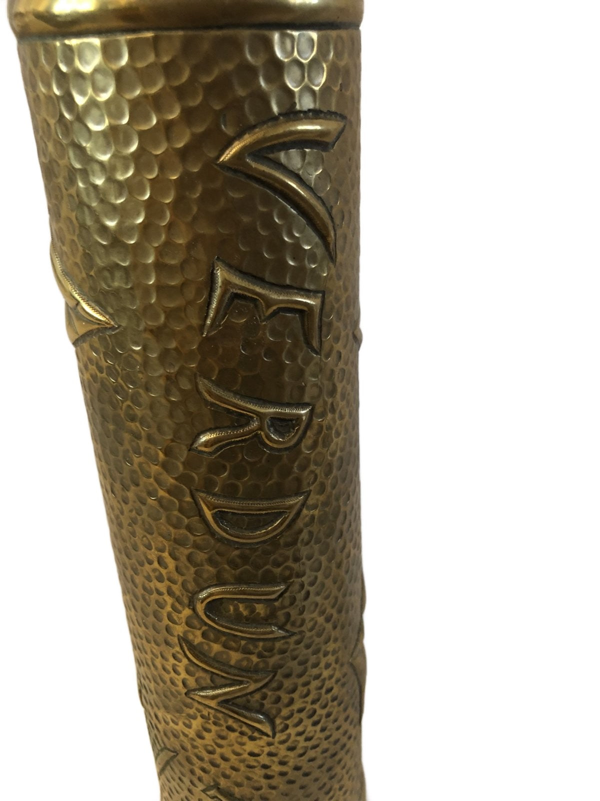 Paar koperen Franse bewerkten hulzen 1916-1917