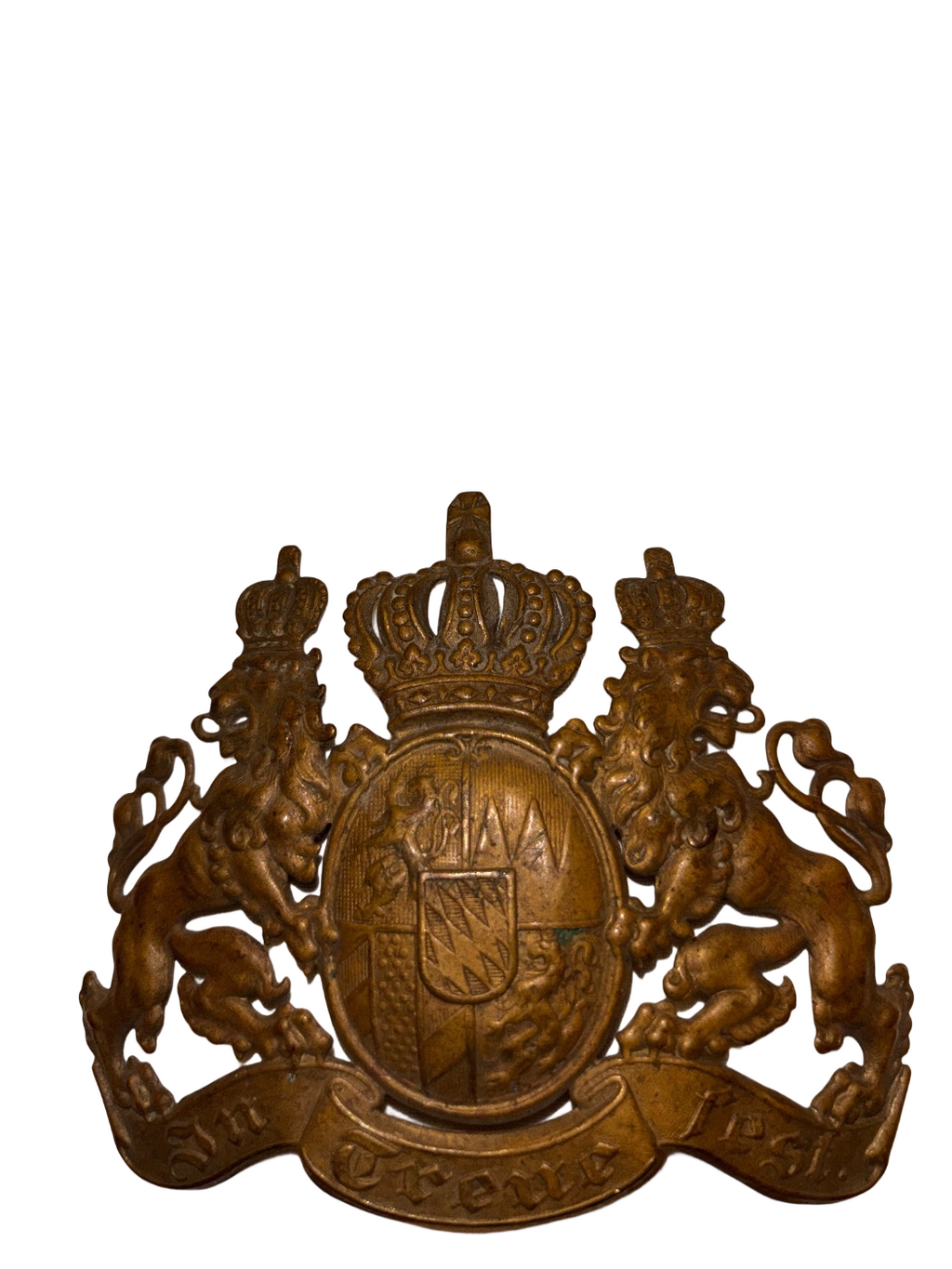 Bavarian soldiers' helmet plate "In Treue Fest"