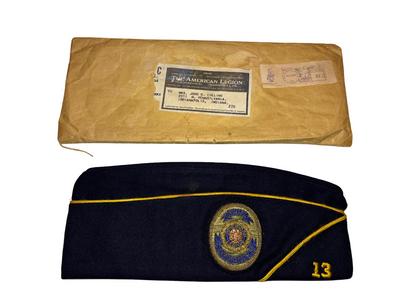 WWI American Legion Garrison Cap with Shipping Envelope (1944)