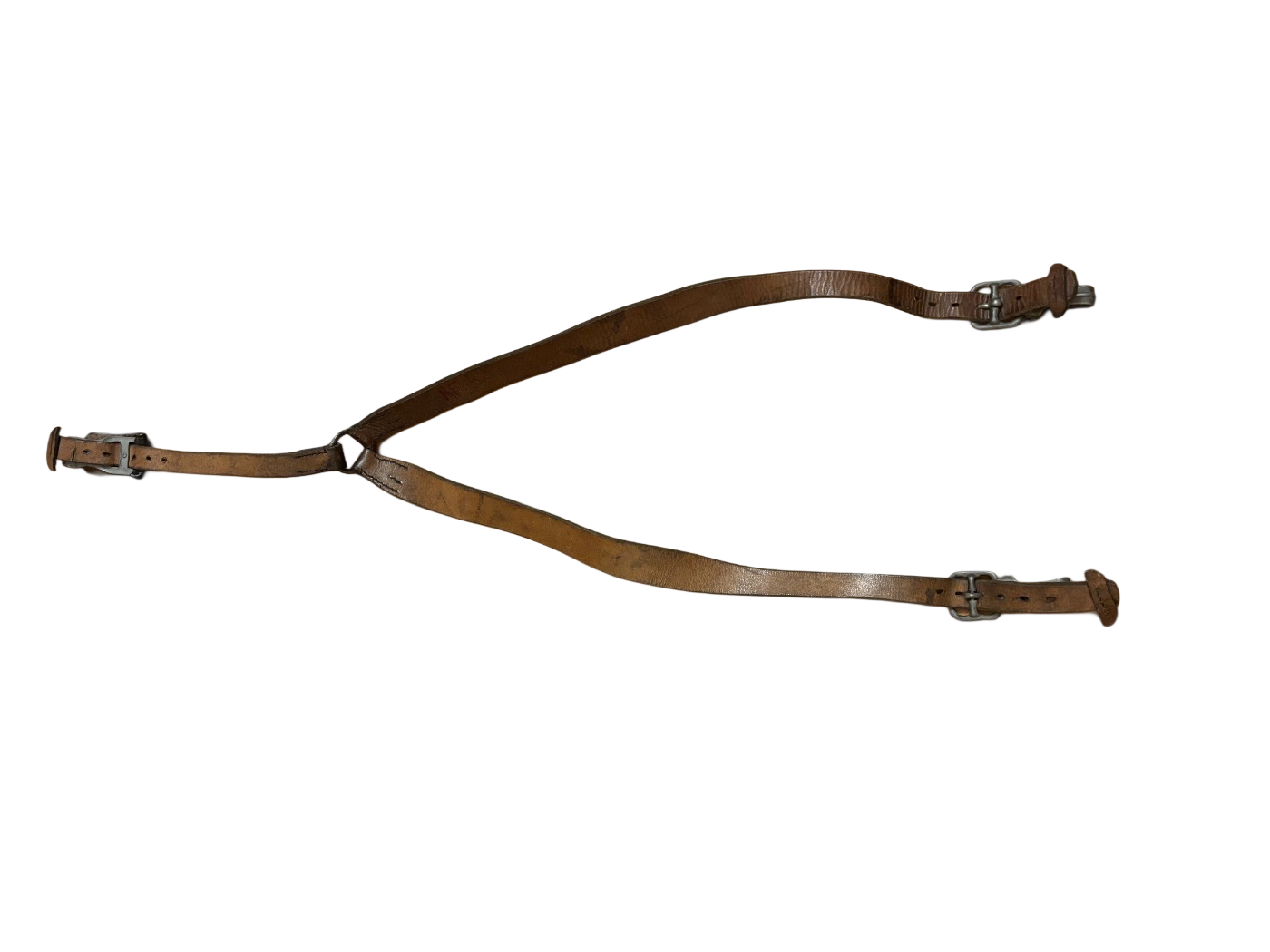 Fallschirmjäger leather y-strap