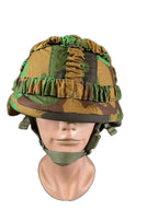 Kevlar helm met Jungle camouflage helmovertrek