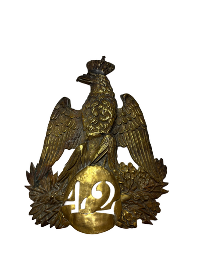 Franse Napoleontische Shako Helmplaat Regiment 42