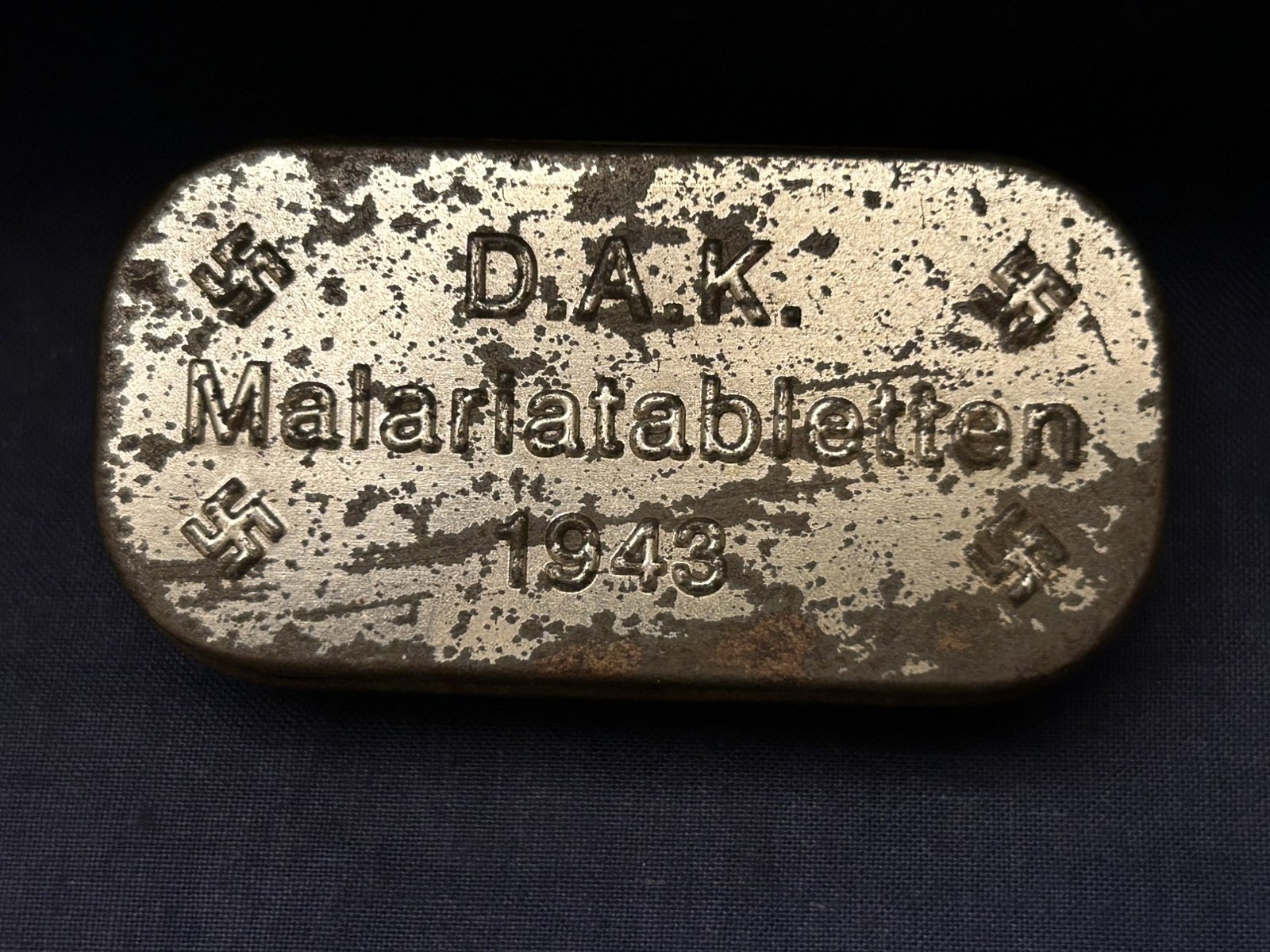 D.A.K . Malariatabletten  blikje 1943