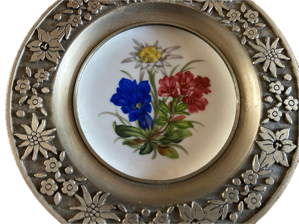 Antiek wandbordje met Edelweiss hover image
