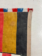 Uniek zeldzaam WO1 handgeschilderd herdenkingsvaandel linnen 2 x 2,15 M