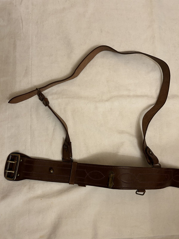 Bruin lederen Sam Brown koppel hover image