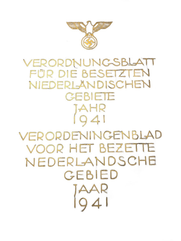 Boek: Verordnungsblad für die besetzen Niederländischen gebiete Jahr 1941 hover image