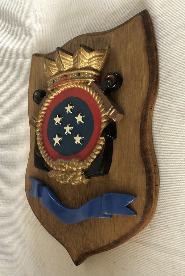 Wooden wall shield Marine hover image