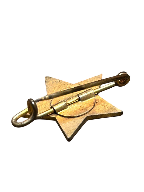 Vintage URSS enamel star pin - Cold War era hover image