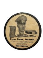 Rare miroir de poche allemand de la Seconde Guerre mondiale