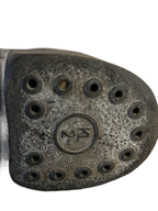 Bruin lederen gevechtslaarzen ,jaren 60