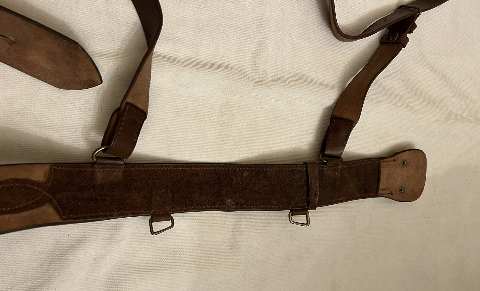 Bruin lederen Sam Brown koppel