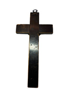 Antiek houten crucifix met metalen corpus – ca. 1820–1860