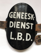 Emaille mouwschildje Geneeskundige Dienst L.B.D.