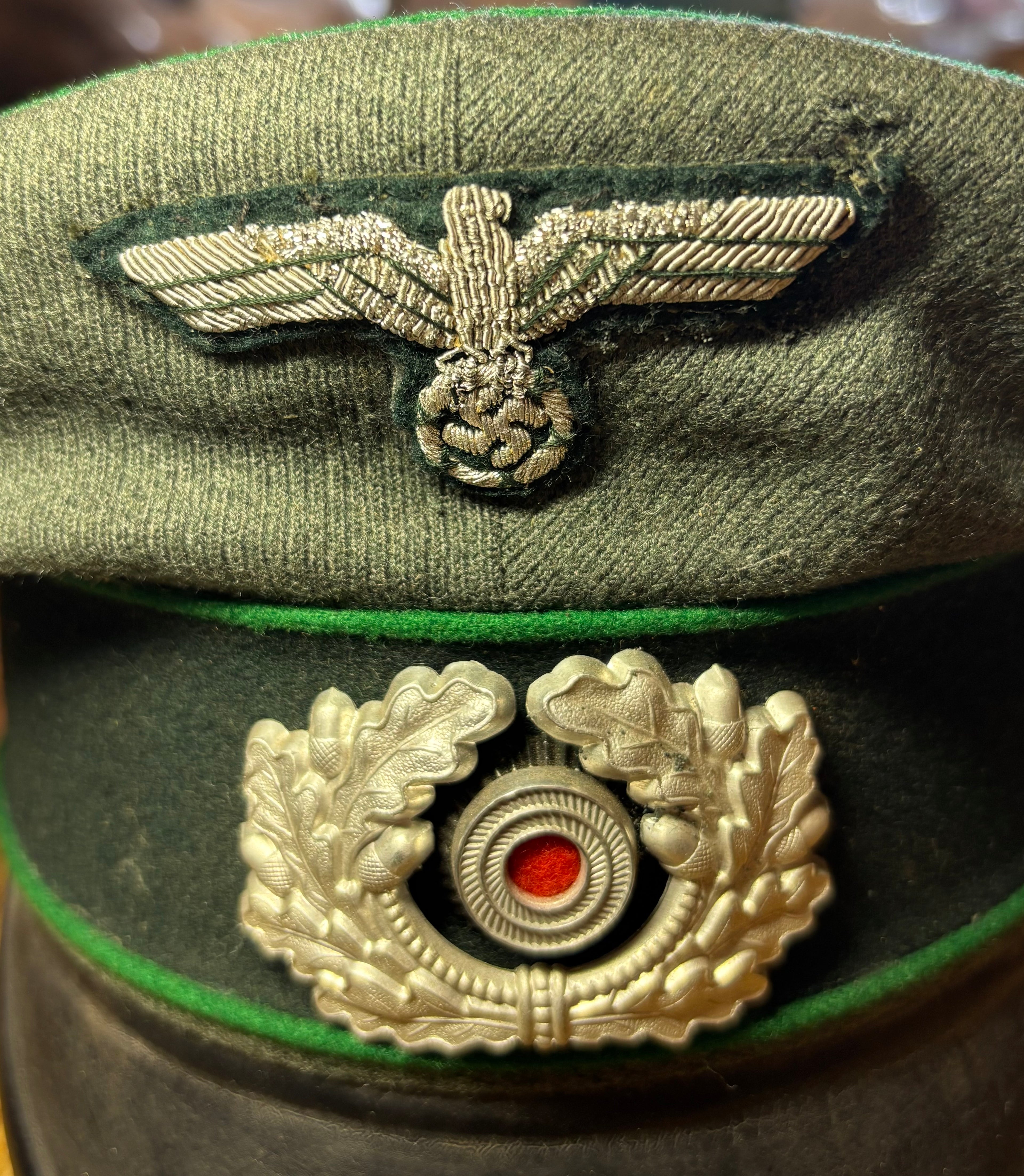 Officier Allemand Schirmmütze Jäger Grobe 56 WW2