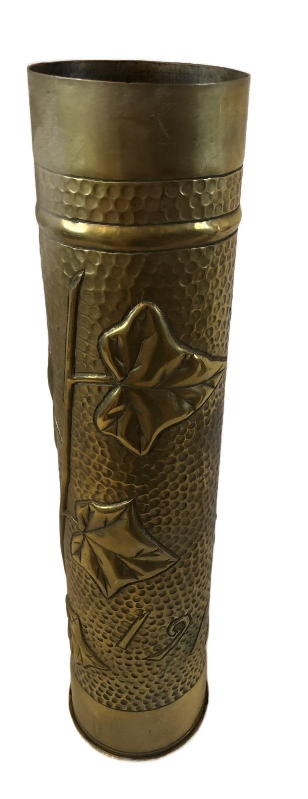 Paar koperen Franse bewerkten hulzen 1916-1917