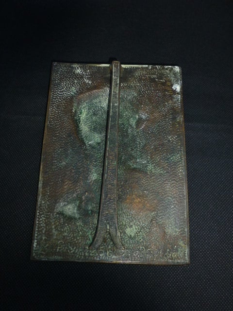 Bronzen plaquette Koning Albert