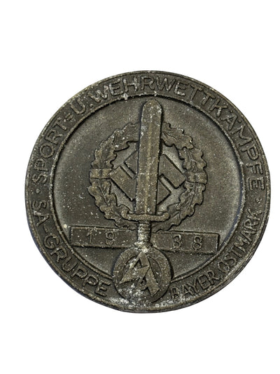 SA Sports and Military Competitions SA Group Bavarian Ostmark 1938 Tinnie