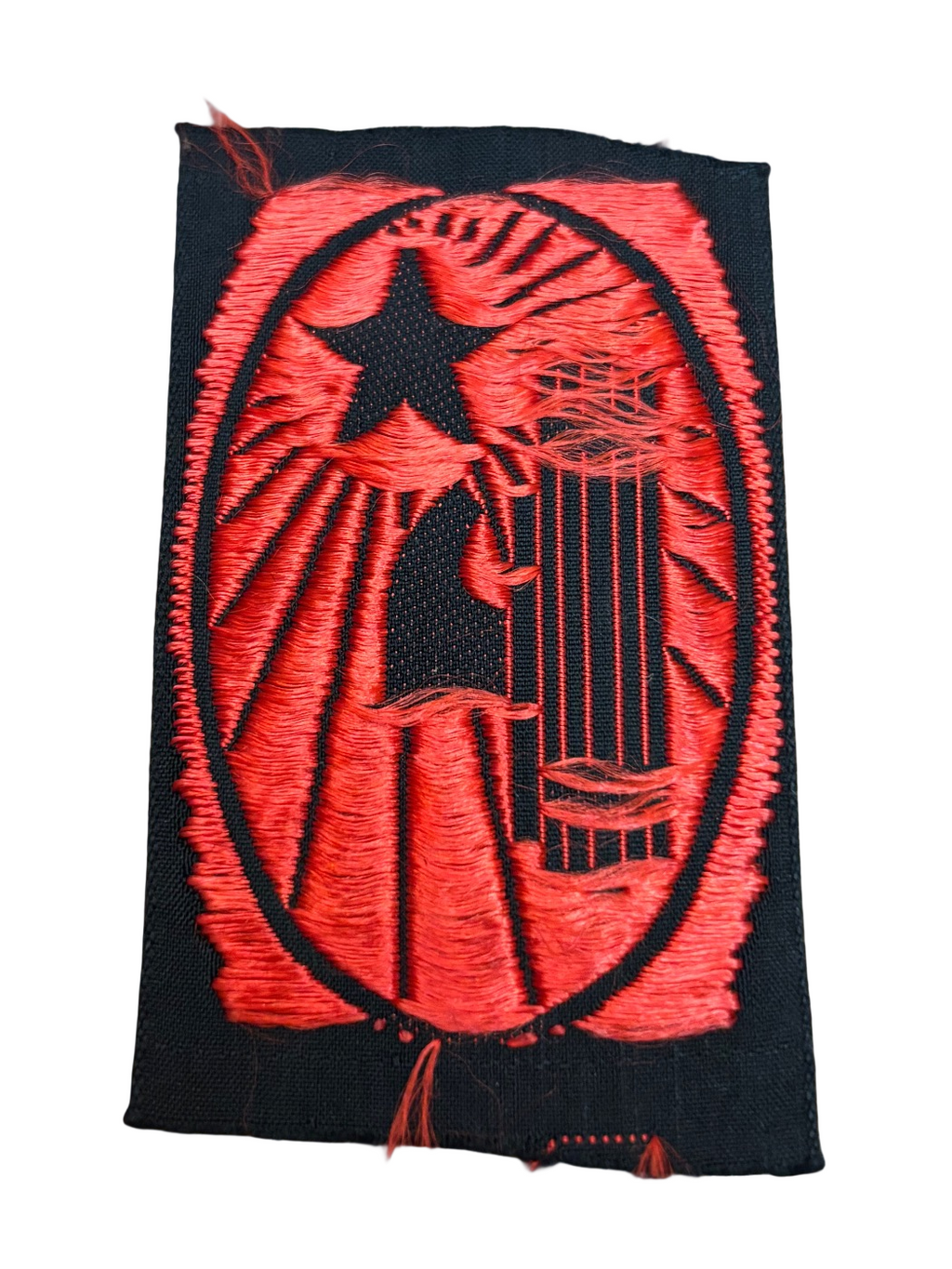 Fascist Italian PNF original embroidered patch, Istruttore Pre Militare MVSN