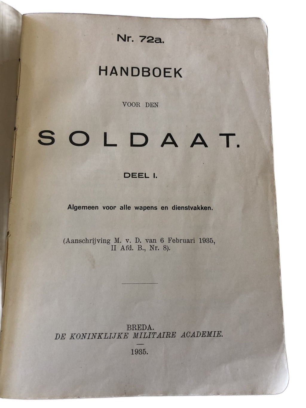 Handboek Soldaat 1935