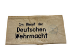 German 'Im Dienst der Deutschen Wehrmacht' sleeve band WW2 marked