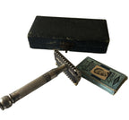 Gillette scheerkrabber in opbergdoosje 30er jaren