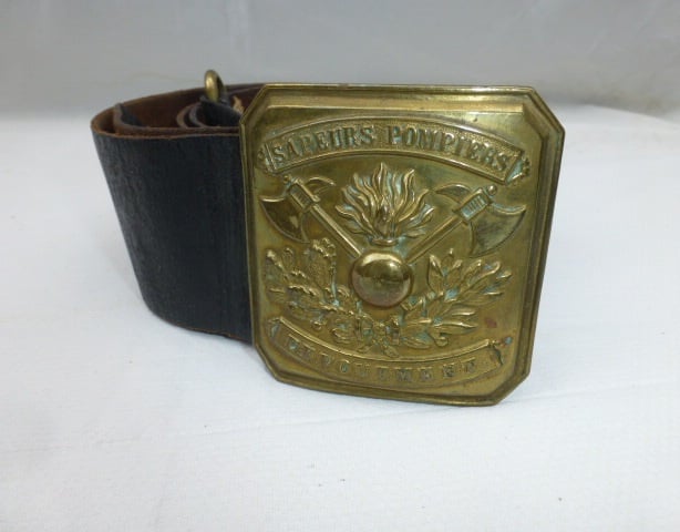 Sapeur Pompiers ceinturon  rond 1900