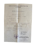 Skilled Worker Certificate Industry and Commerce Chamber Glabbach 1942