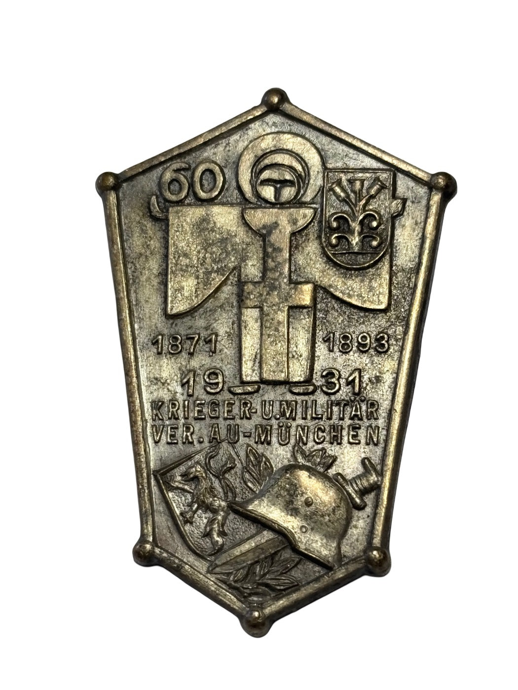 Munich Warrior Alliance 60th Anniversary Badge 1931 - Carl Poellath