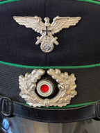 Zeer zeldzame NS-Soldatenbund Jäger / Gebirgsjäger Schirmmütze met Hochland Edelweiss