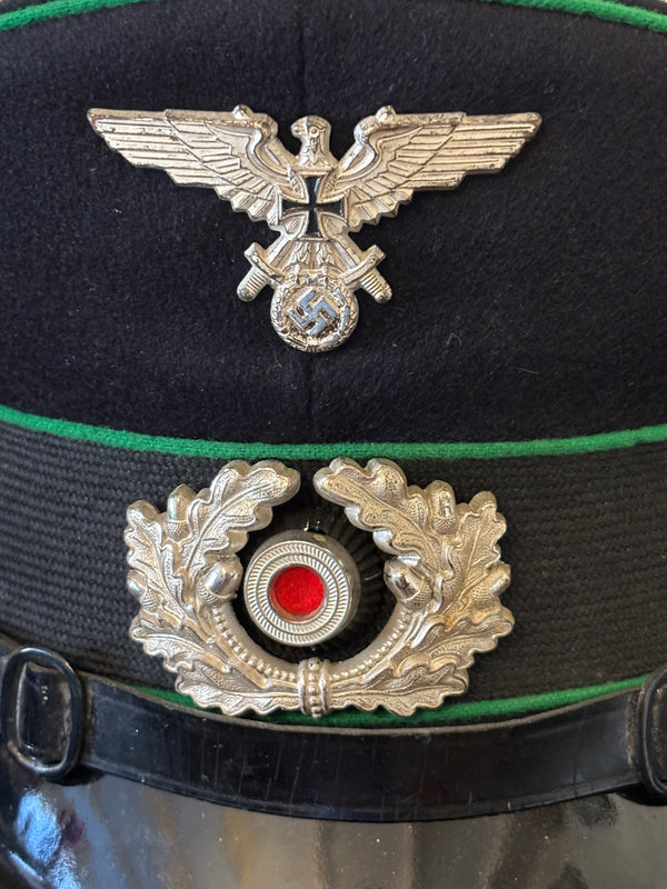 Zeer zeldzame NS-Soldatenbund Jäger / Gebirgsjäger Schirmmütze met Hochland Edelweiss hover image