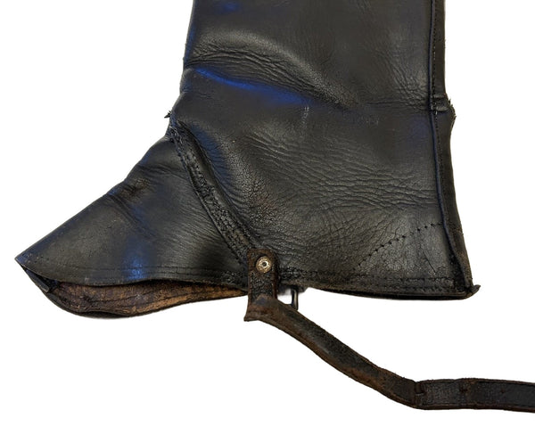 1 Zwart lederen beenkap wo2 hover image