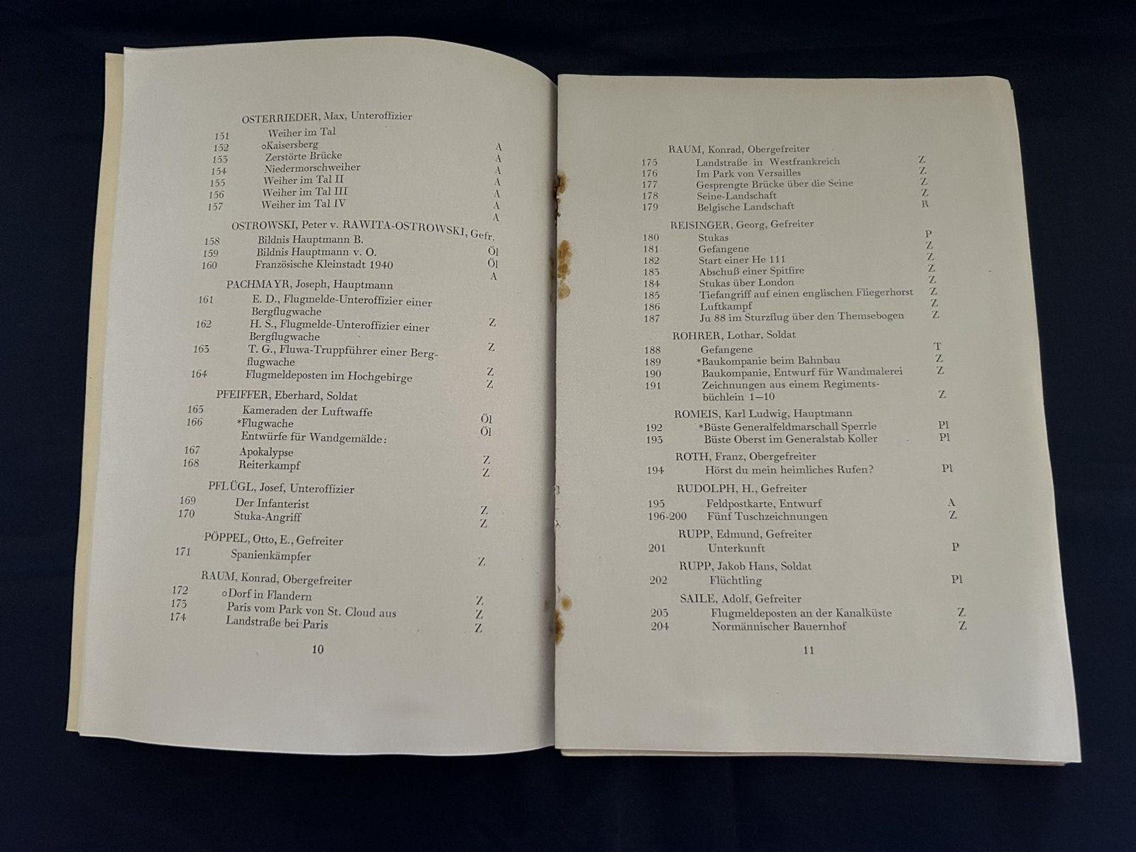 Kunst der Front Ausstellung von Angehörigen des Luftgaues VII  1941