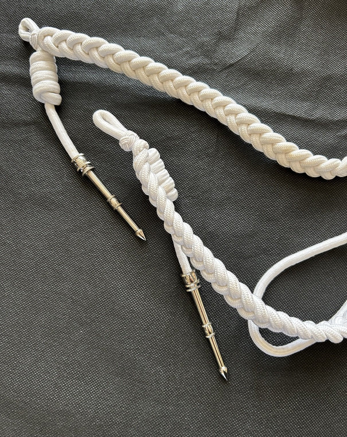 Witte epauletten +nestel