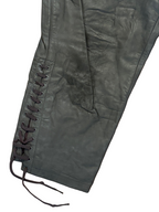 Bundeswehr Air Force leather motorcycle trousers / overpants size 54 (XL)