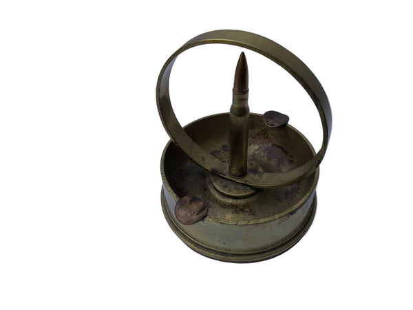 Koperen asbak gemaakt van granaathuls 25 ponder WO2 hover image