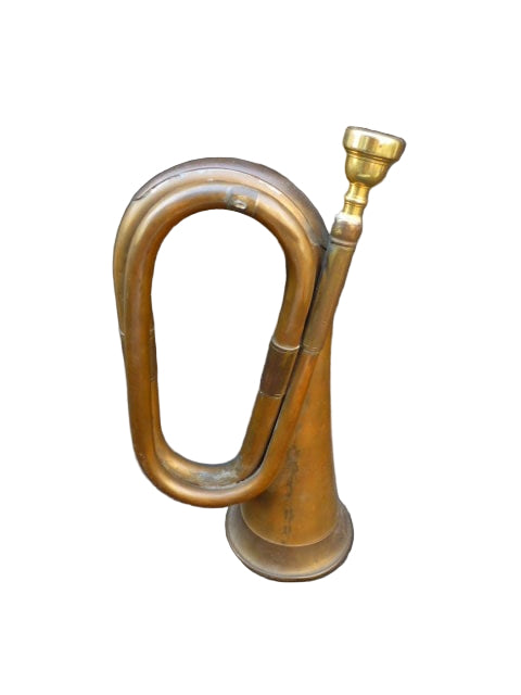 Koperen signaalhoorn 40-50er jaren