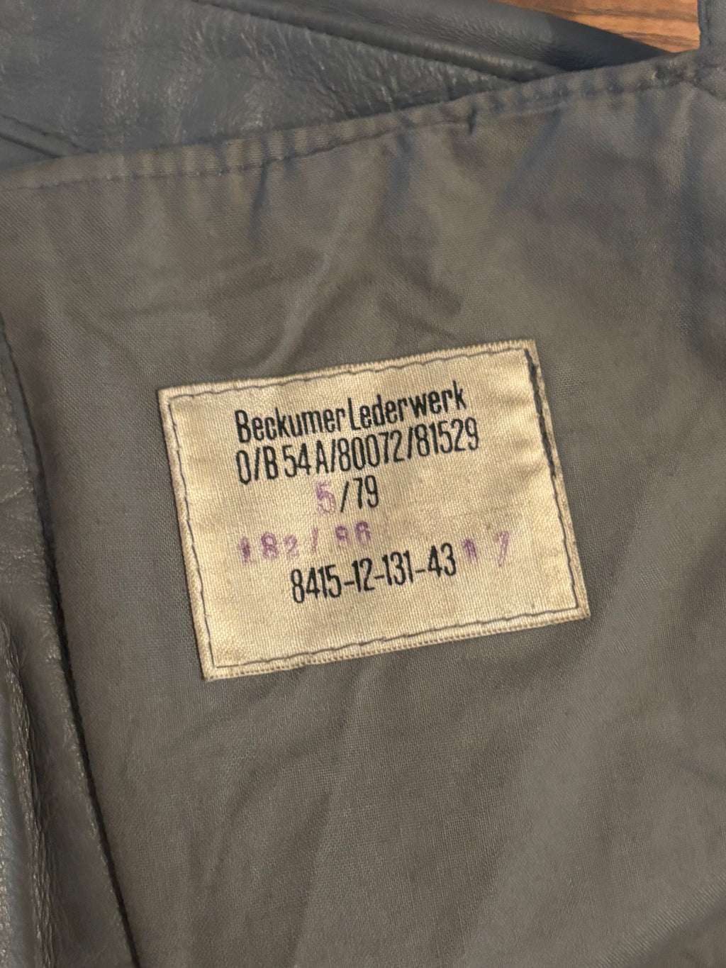Bundeswehr Air Force leather motorcycle trousers / overpants size 54 (XL)