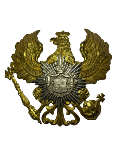 Originele Duitse Oldenburg Pickelhaube Frontplaat - Kaiserreich