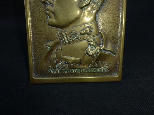 Bronzen plaquette Koning Albert hover image