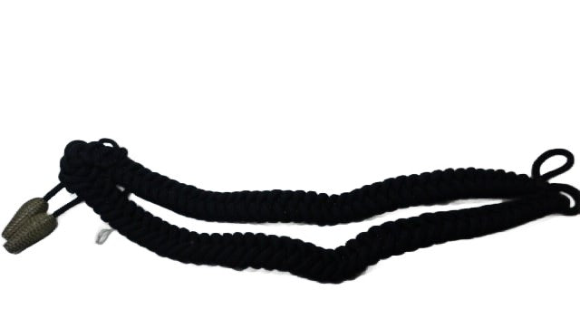 Zwart koord voor op de borst van de rouwmantel