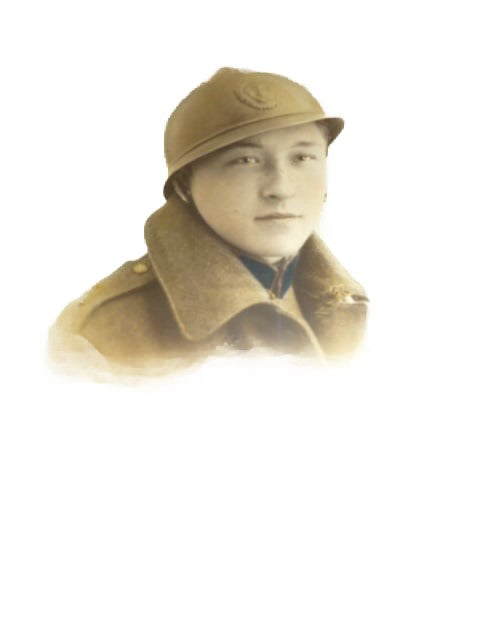 Ingelijst portret Belgische soldaat  1934