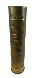 Paar koperen Franse bewerkten hulzen 1916-1917