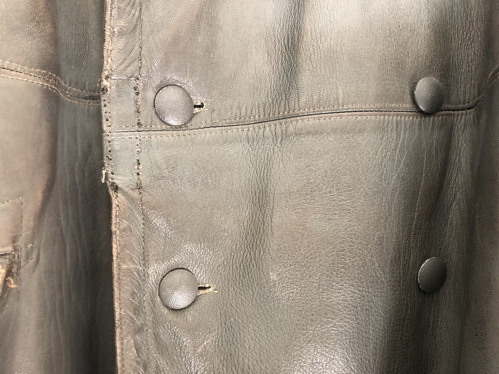 Lederen Officiers mantel