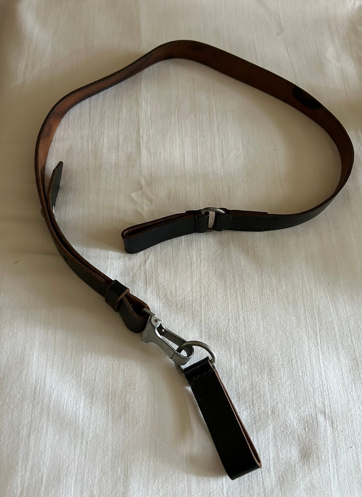 Zwart lederen HJ kruisriem wo2