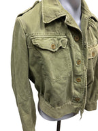 Brits legerwerkjack groen denim jaren 50