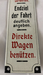 Geemailleerd deurschild  Fahrtax